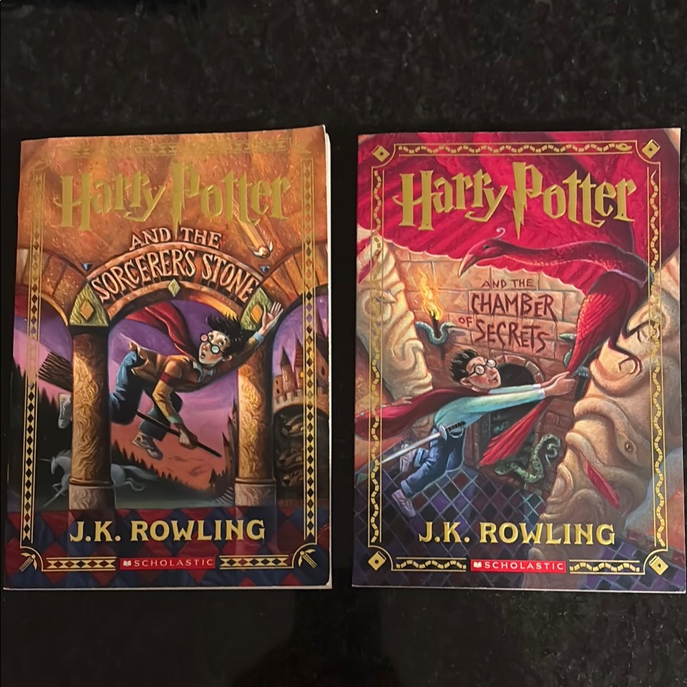Scholastic Harry Potter Books - Red and Gold Covers